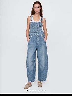 GAP UltraSoft Denim Horseshoe Overalls